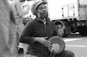 A busker beats his drum at Londons famous Portobello Market, Notting Hill.

Portobello is known for its diversity in culture and attracts many thousands of tourists each year.
